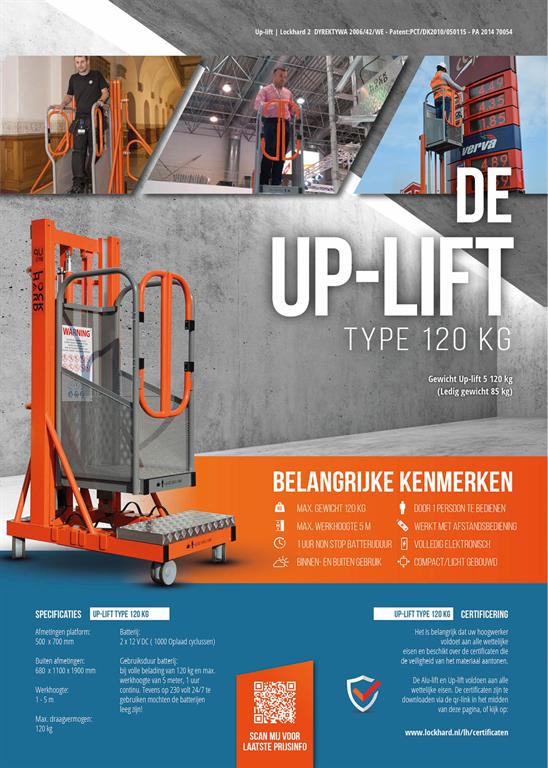 Compacte hoogwerker Up Lift 5 HD 120 KG-Sietse Booi